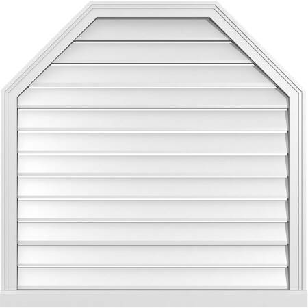 Ekena Millwork Octagonal Top Surface Mount PVC Gable Vent w/ 2"W x 2"P Brickmould Sill Frame, 38"W x 38"H GVPOT38X3803SF